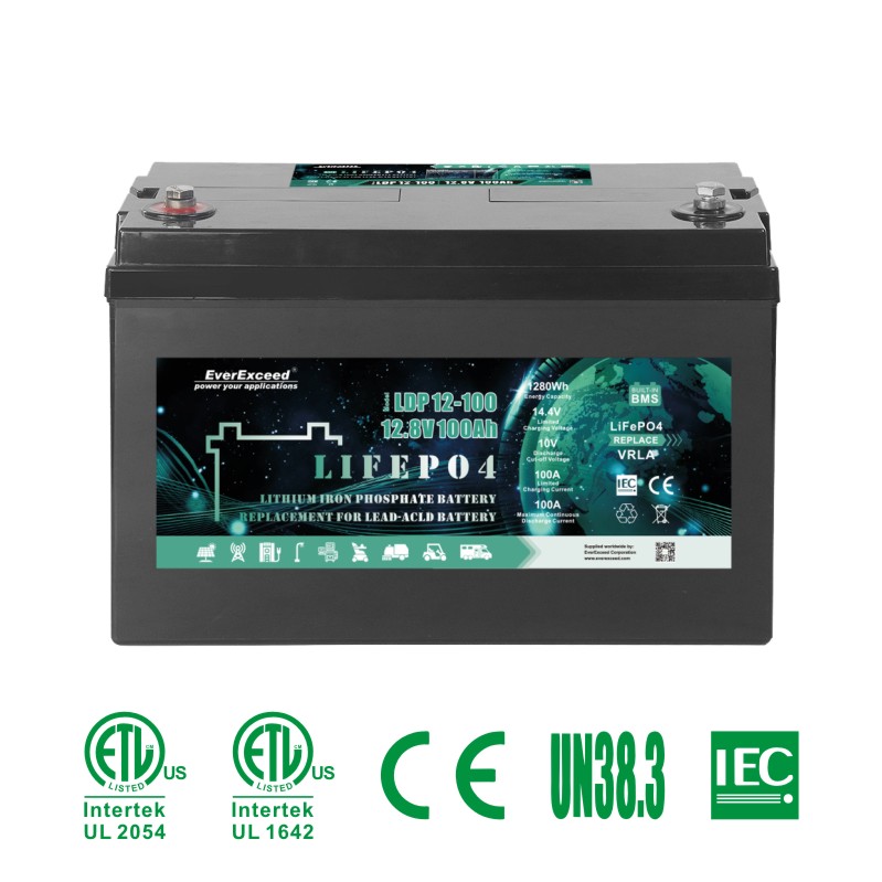 Bộ pin Lithium Ion 12,8V 100ah Pin LiFePO4 để thay thế pin SLA
