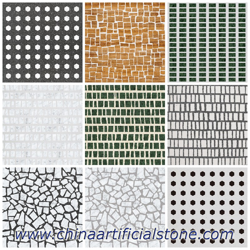 Gạch Mosaics đặc Terrazzo 800x800x20mm