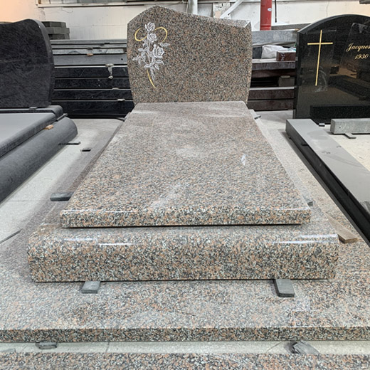 Băng ghế dự bị cho mộ Thiết kế đá đầu bằng phẳng Bia mộ lớn
