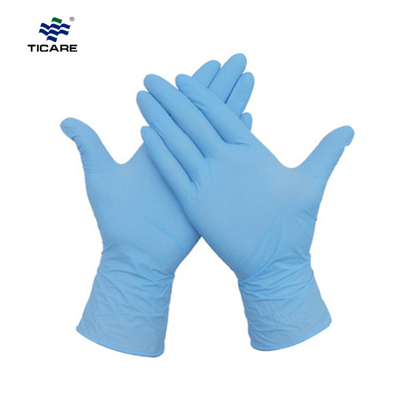 Găng tay y tế 3,5 Mil Nitrile Màu xanh nhạt, Size-L, Không bột
