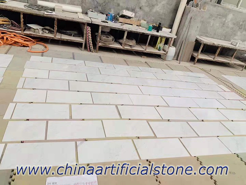 Gạch mỏng 10mm màu trắng Carrara 300x600mm