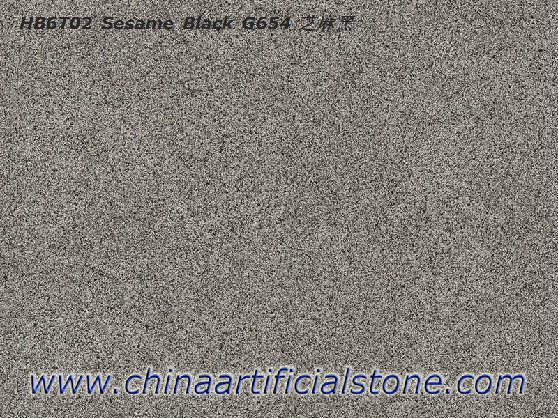 Tấm lát ngoài trời bằng sứ Sesame Black G654 Granite Look
