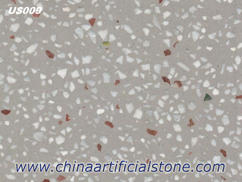 Sàn và tường lát đá cẩm thạch màu xám Terrazzo
