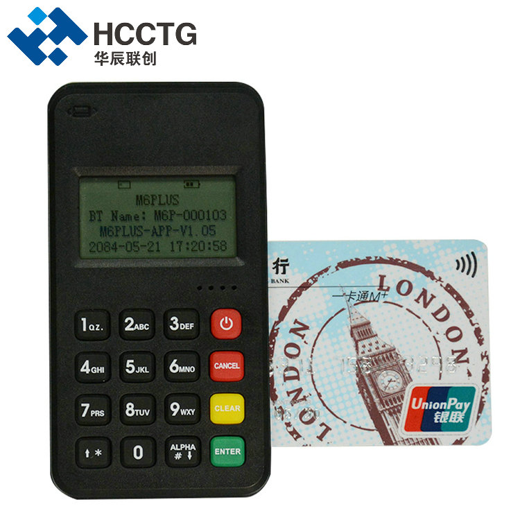Thanh toán bằng thẻ Bluetooth 3 trong 1 Máy POS di động Kết nối với Điện thoại M6 PLUS
