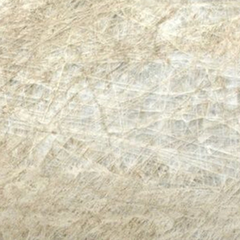 Tấm đá cẩm thạch thạch anh màu trắng-be Cristallo của Brazil
