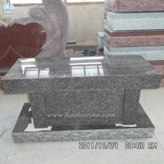 Ghế đài kỷ niệm tang lễ bằng đá granit màu xám đậm của Trung Quốc
