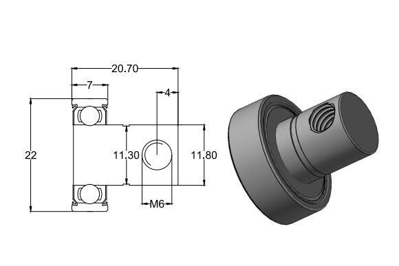 Bản vẽ ổ trục 608