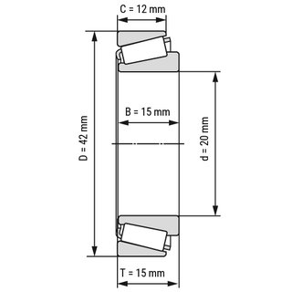 Kích thước vòng bi 32004X