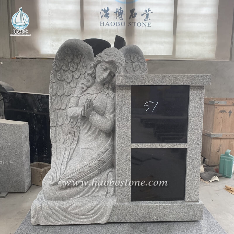 Granite Xám 2 ngách Cung điện cá nhân với tượng Thiên thần
