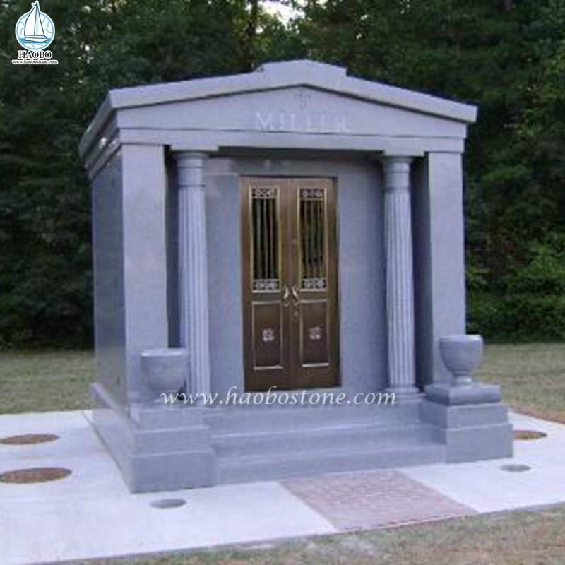 Thiết kế mới 6 Crypts Lăng mộ nghĩa trang bằng đá granit tự nhiên
