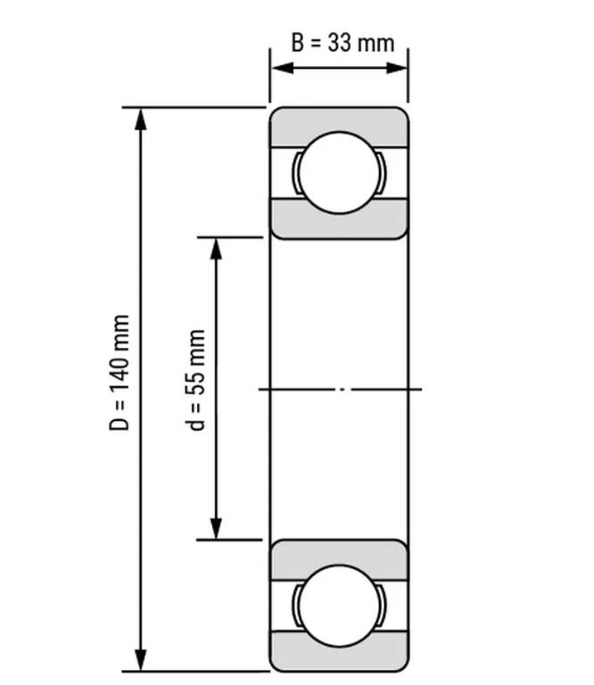 Kích thước vòng bi 6411