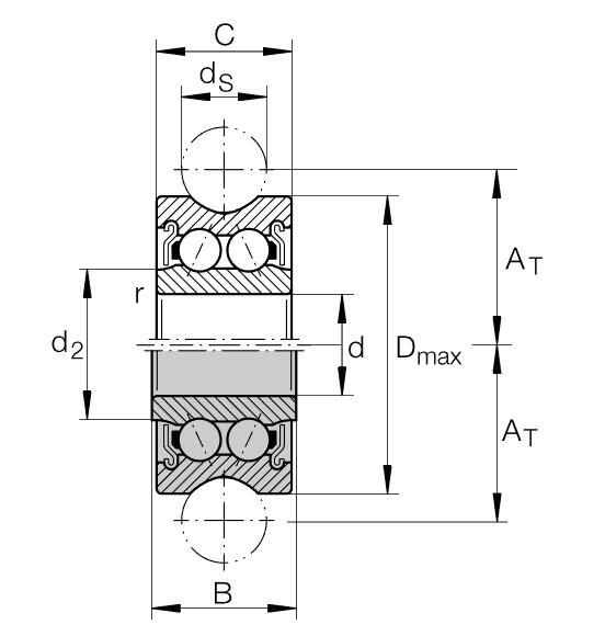 Kích thước vòng bi LFR5201-10-2Z