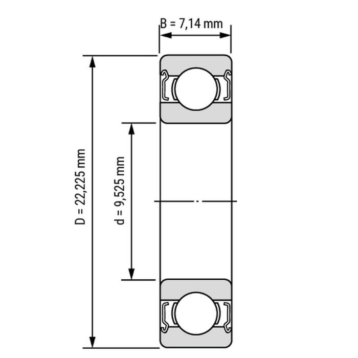 Kích thước vòng bi R6-2RS